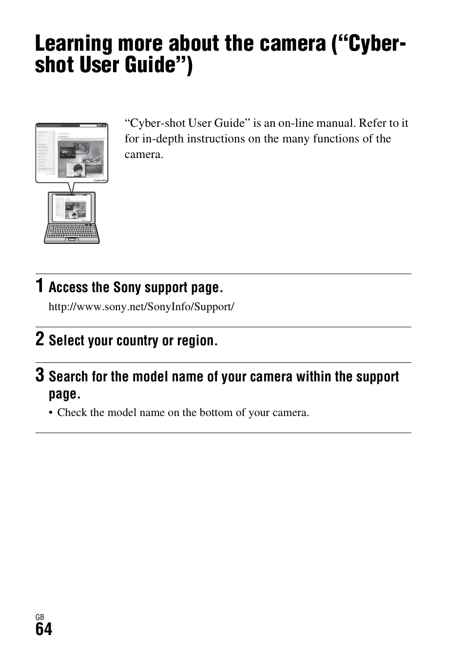 Others, Learning more about the camera (“cyber-shot, User guide”) | Sony DSC-RX1R User Manual | Page 64 / 76