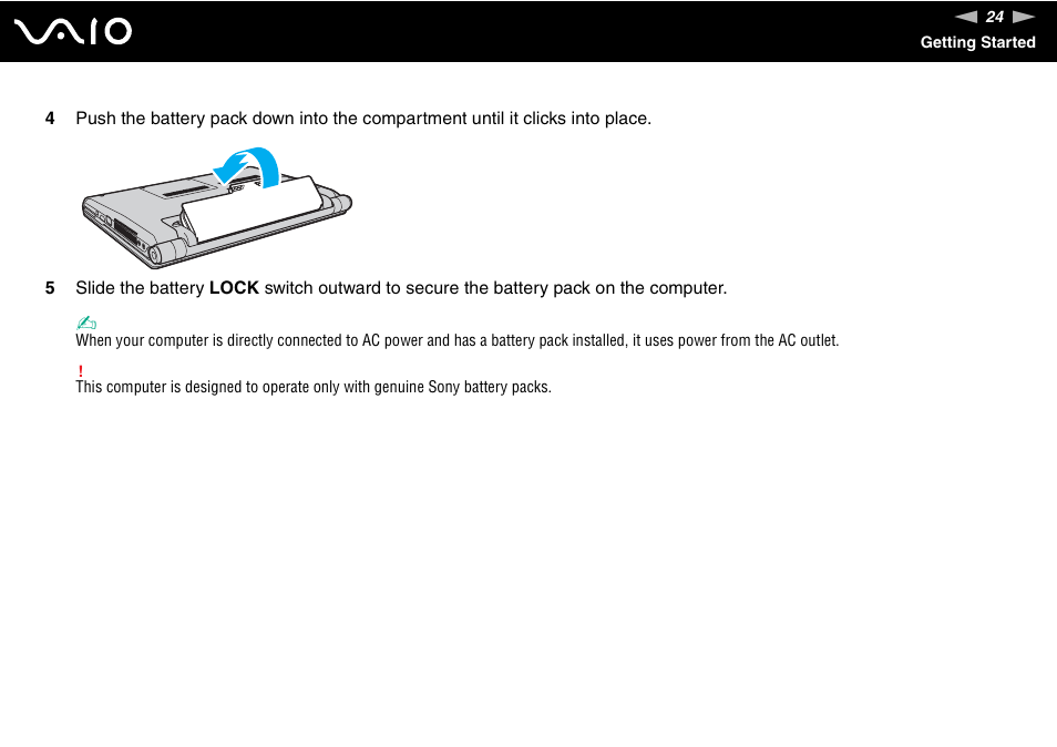 Sony VGN-SR390P User Manual | Page 24 / 217