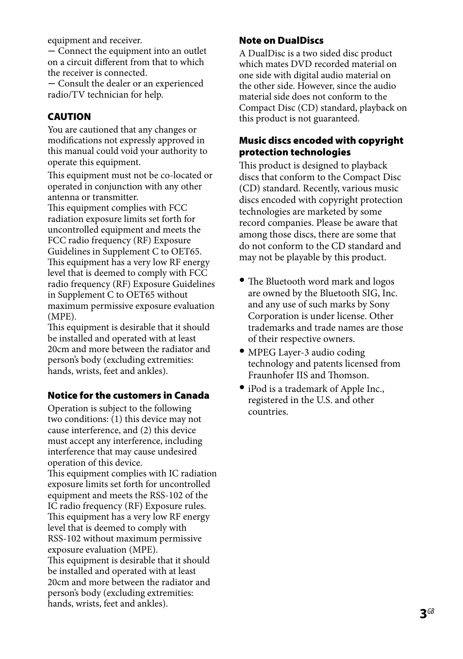 Sony CMT-BX50BTi User Manual | Page 3 / 44