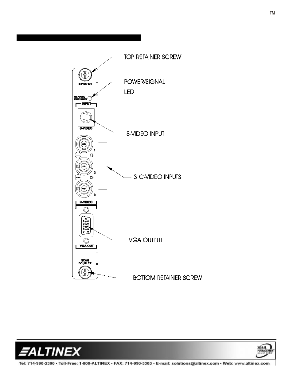 Multi-tasker | Altinex Scan Doubler Card MT106-101 User Manual | Page 5 / 16