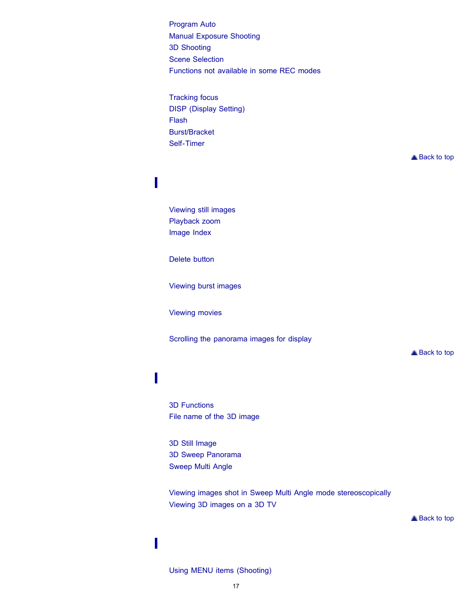 Sony DSC-WX10 User Manual | Page 17 / 266