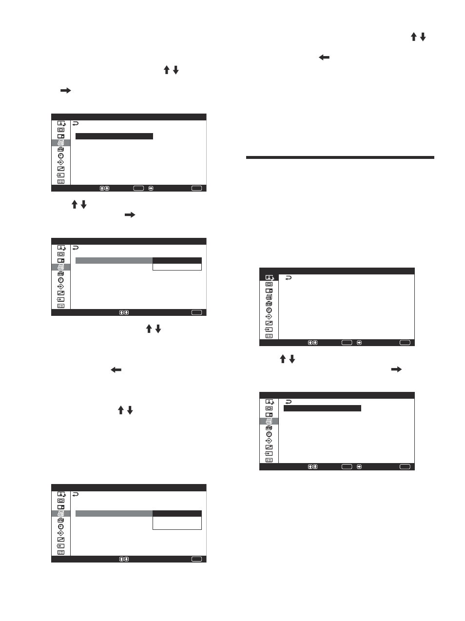Changing the image position automatically, Adjusting color matrix | Sony PFM-42V1S User Manual | Page 100 / 376