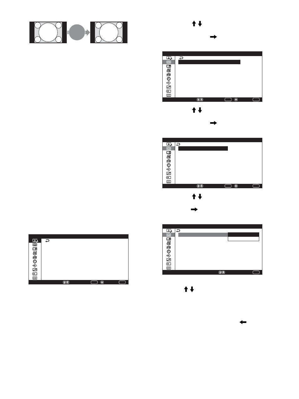 Réglage du grand format automatique | Sony PFM-42V1S User Manual | Page 143 / 376