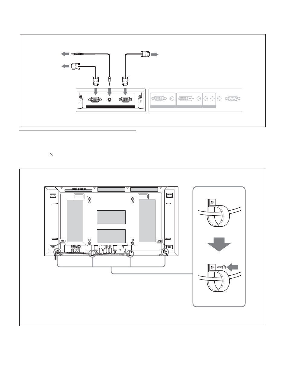 Anbringen der kabelhalter, Anschließen des monitors | Sony PFM-42V1S User Manual | Page 177 / 376