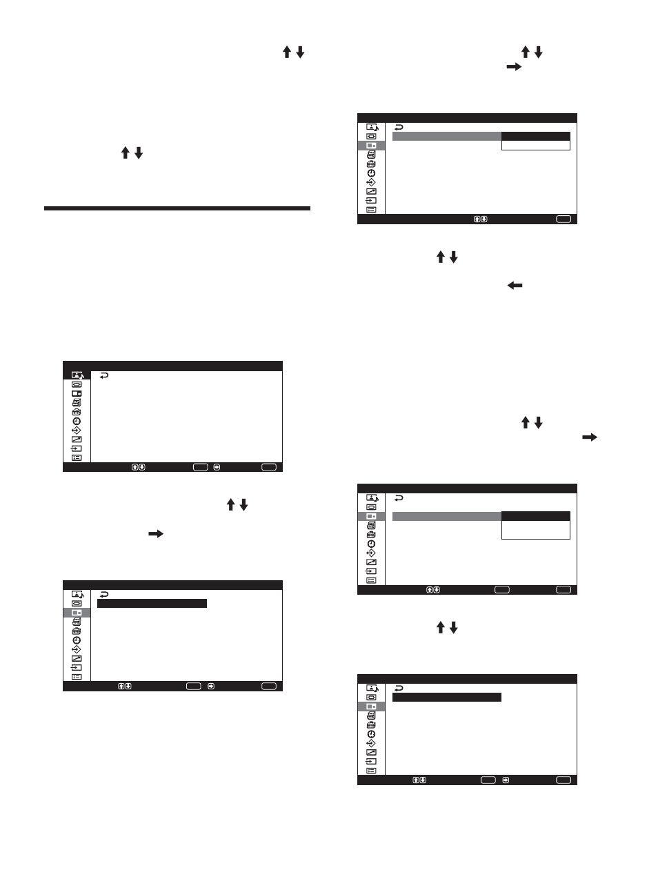 Anzeigen von zwei bildern gleichzeitig, Aktivieren eines bildes, Wählen sie mit m/m die option „ein | Sony PFM-42V1S User Manual | Page 199 / 376