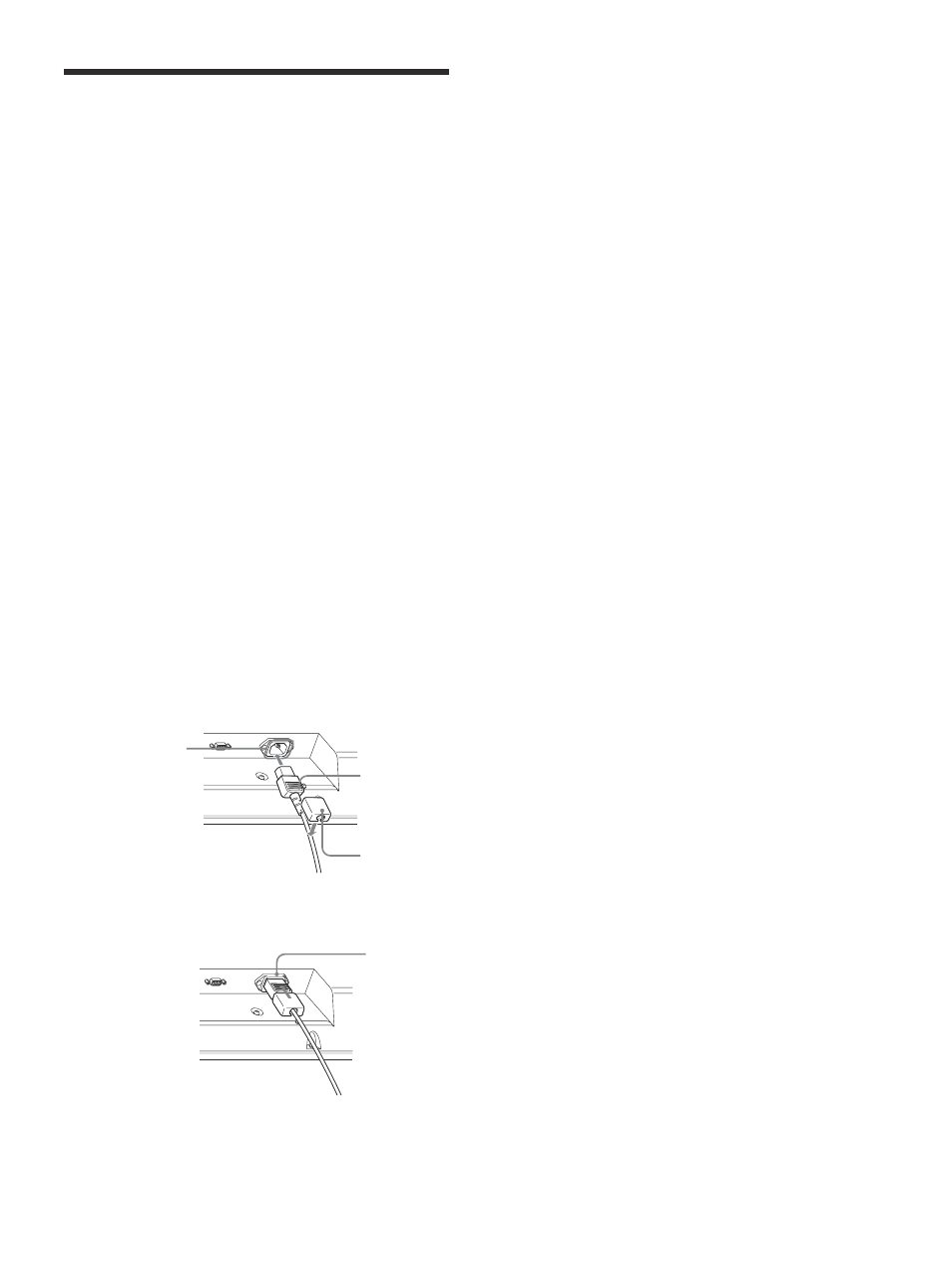 Conexiones, Conexión de los altavoces, Conexión del cable de alimentación de ca | Sony PFM-42V1S User Manual | Page 229 / 376
