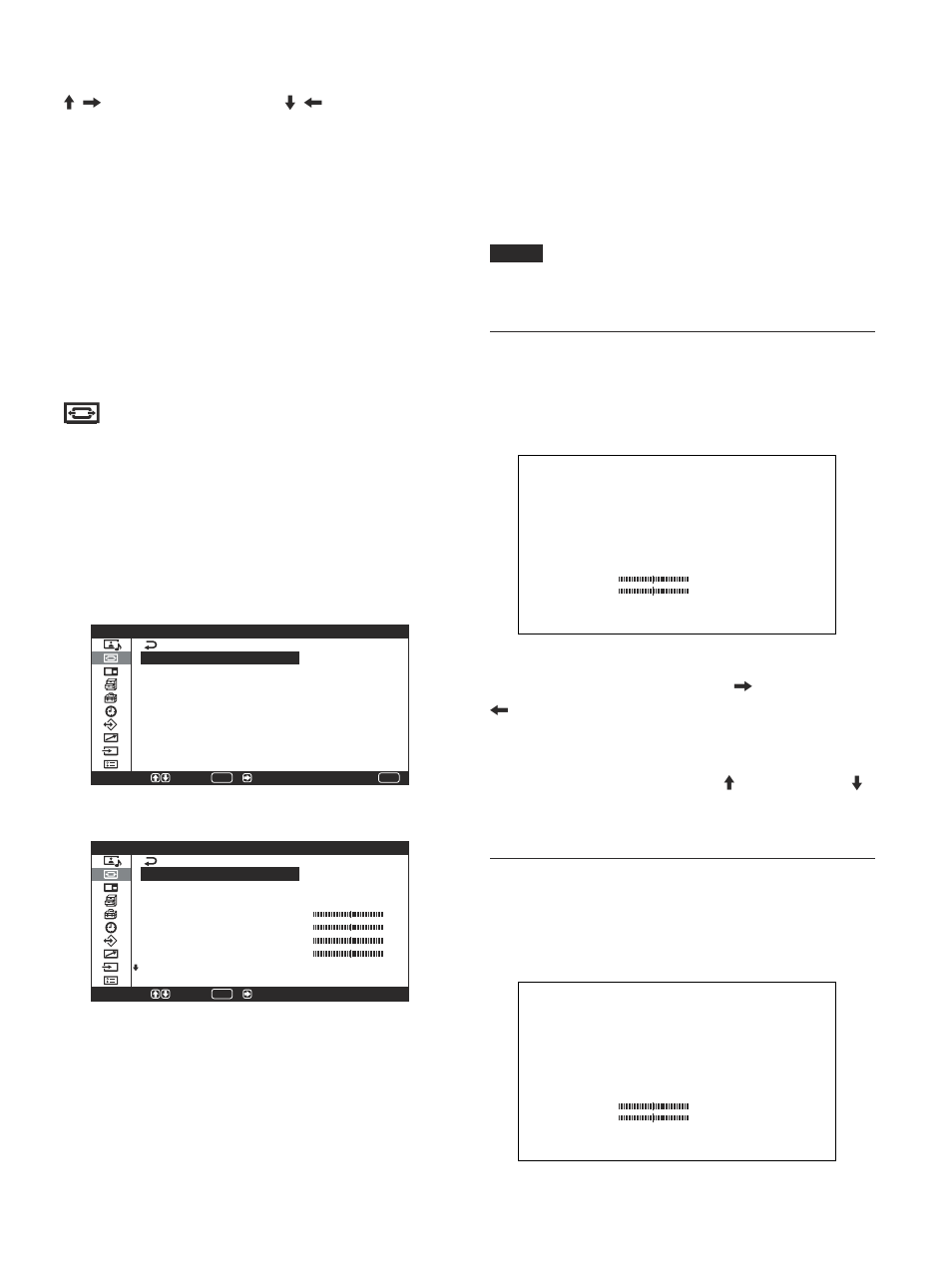 画面モード調整メニュー, 画像サイズメニュー, 画像位置メニュー | Sony PFM-42V1S User Manual | Page 23 / 376