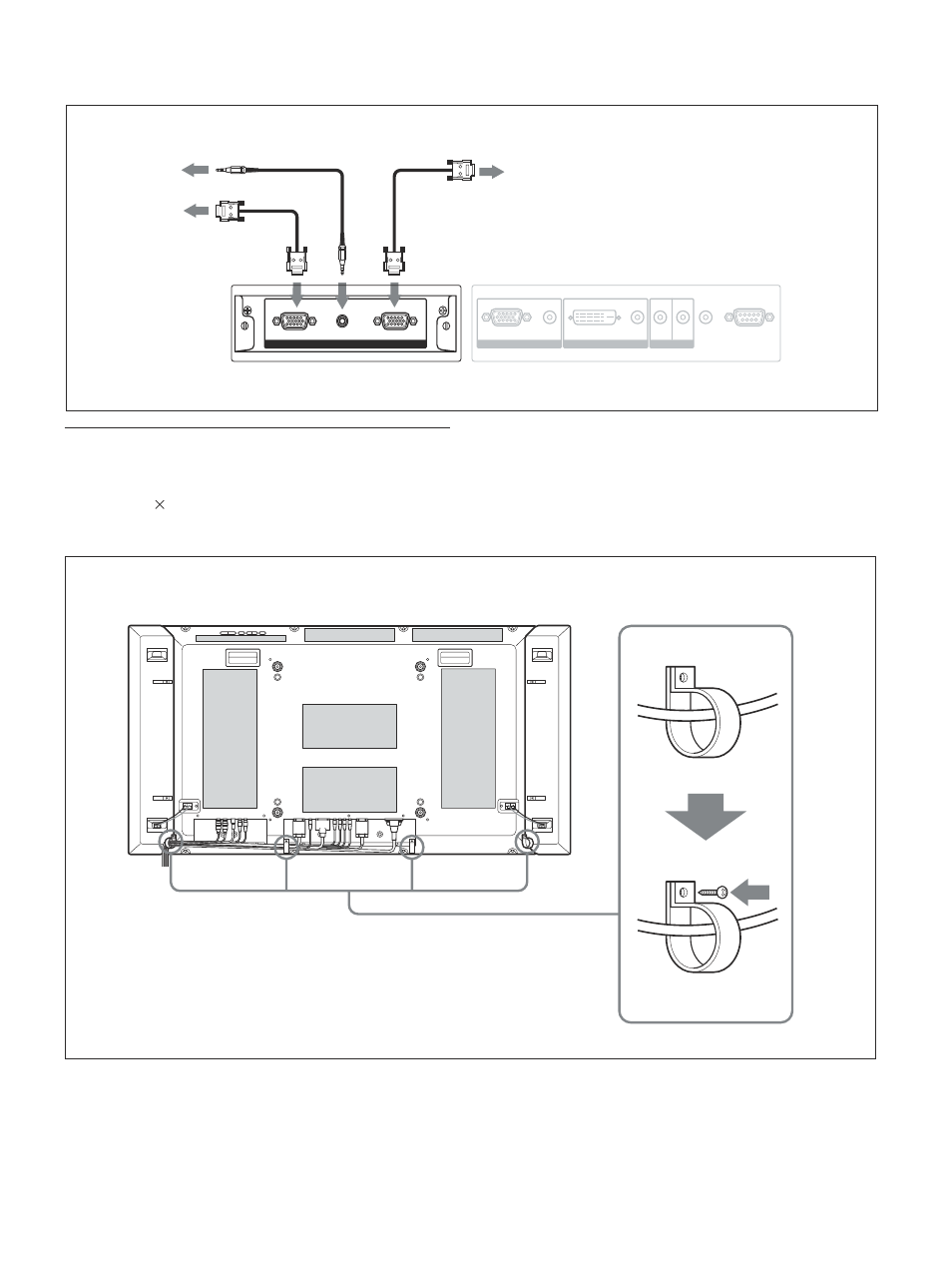 Uso de los portacables, Conexiones | Sony PFM-42V1S User Manual | Page 231 / 376