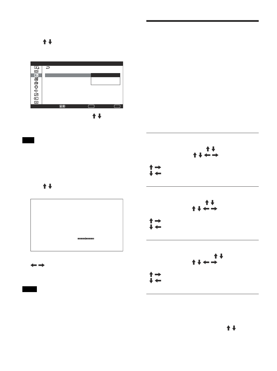 Cambio de posición de las imágenes, Ampliación de una imagen, Ajuste de la calidad del sonido | Ajuste de agudos, bajos y equilibrio, etc | Sony PFM-42V1S User Manual | Page 254 / 376