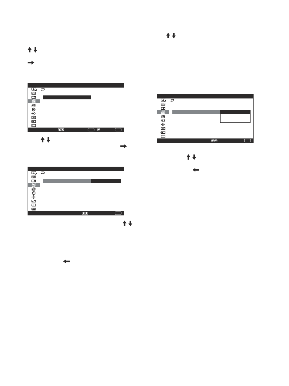 Cambio automático de la posición de la imagen | Sony PFM-42V1S User Manual | Page 259 / 376