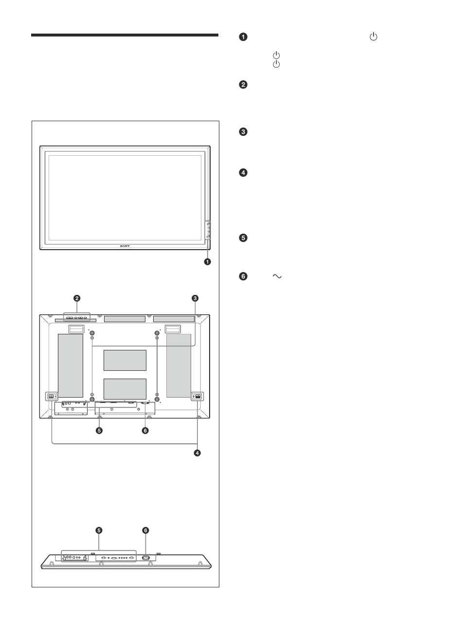 Posizione e funzione dei comandi e delle parti | Sony PFM-42V1S User Manual | Page 275 / 376