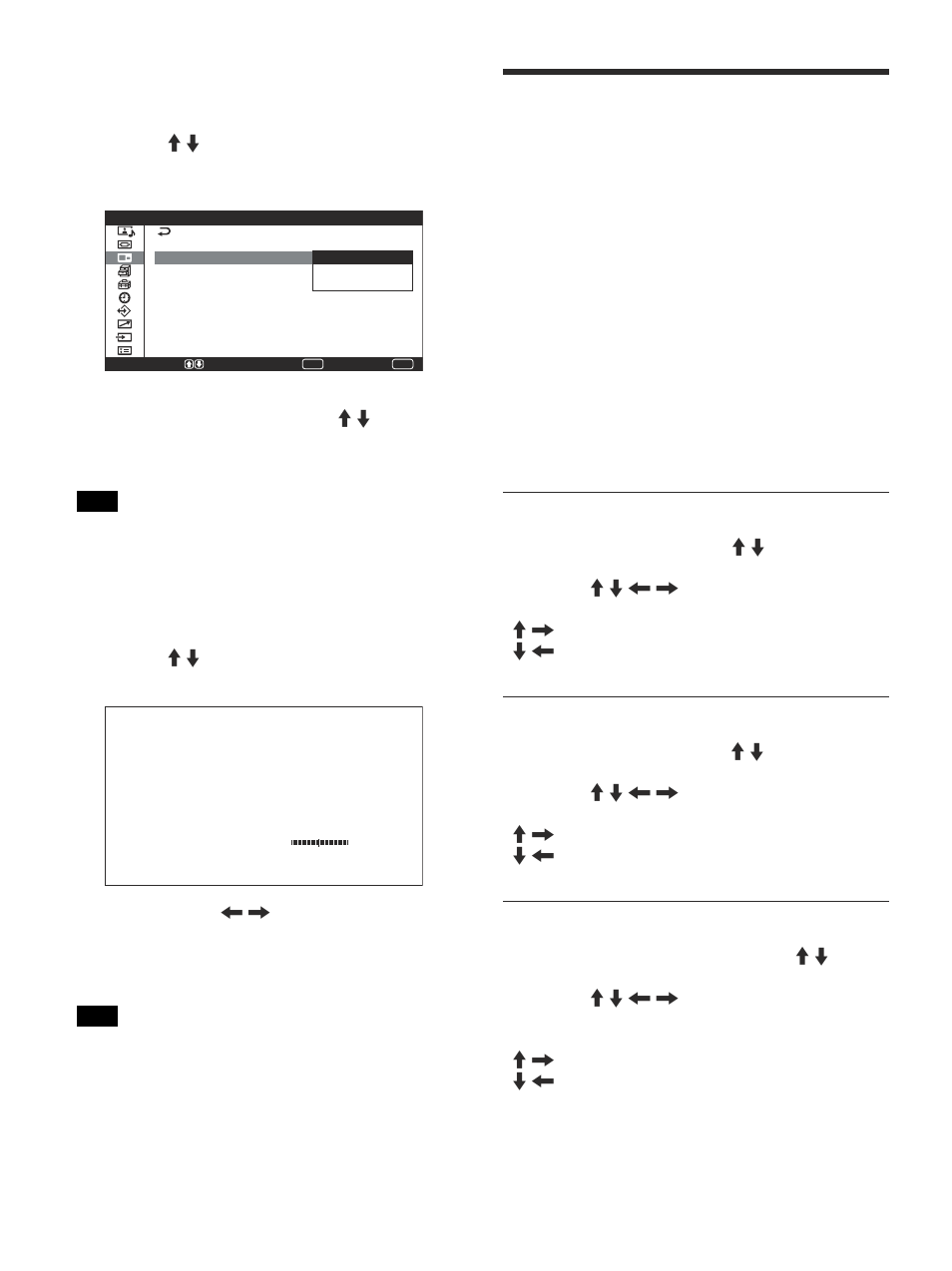 Inversione della posizione di due immagini, Ingrandimento di un’immagine, Regolazione della qualità dell’audio | Sony PFM-42V1S User Manual | Page 308 / 376