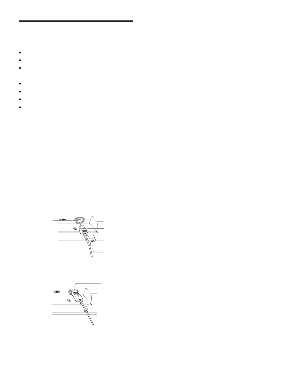 连接扬声器, 连接交流电源线, 连接 (cs) | 连接扬声器 (cs), 连接交流电源线 (cs) | Sony PFM-42V1S User Manual | Page 337 / 376
