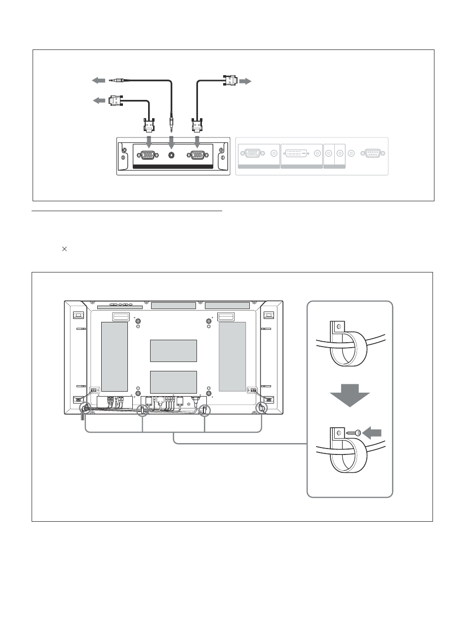 Using the cable holders, Connections | Sony PFM-42V1S User Manual | Page 73 / 376