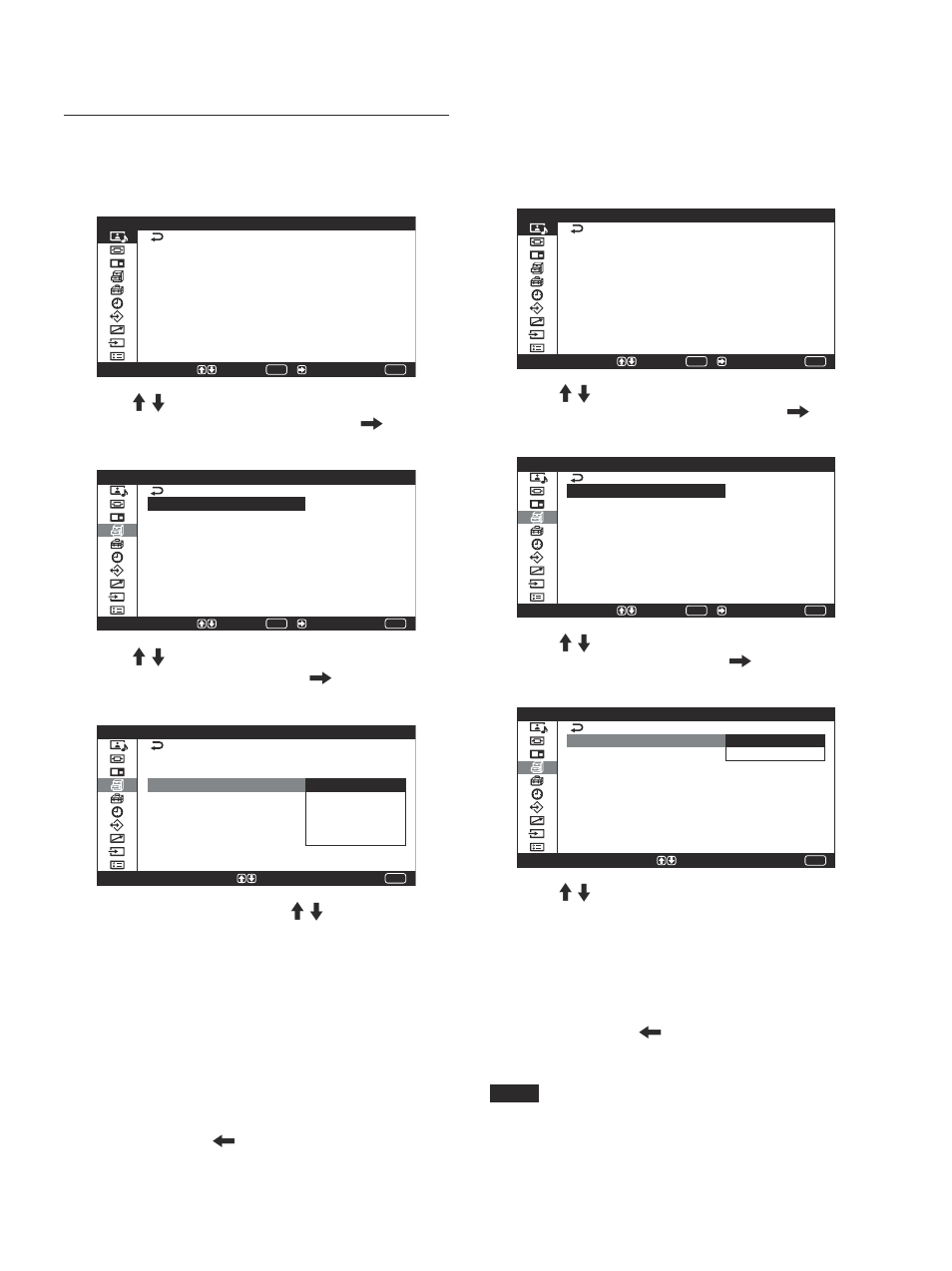 Switching the display mode, Energy saving function, Displaying closed captions | Sony PFM-42V1S User Manual | Page 85 / 376