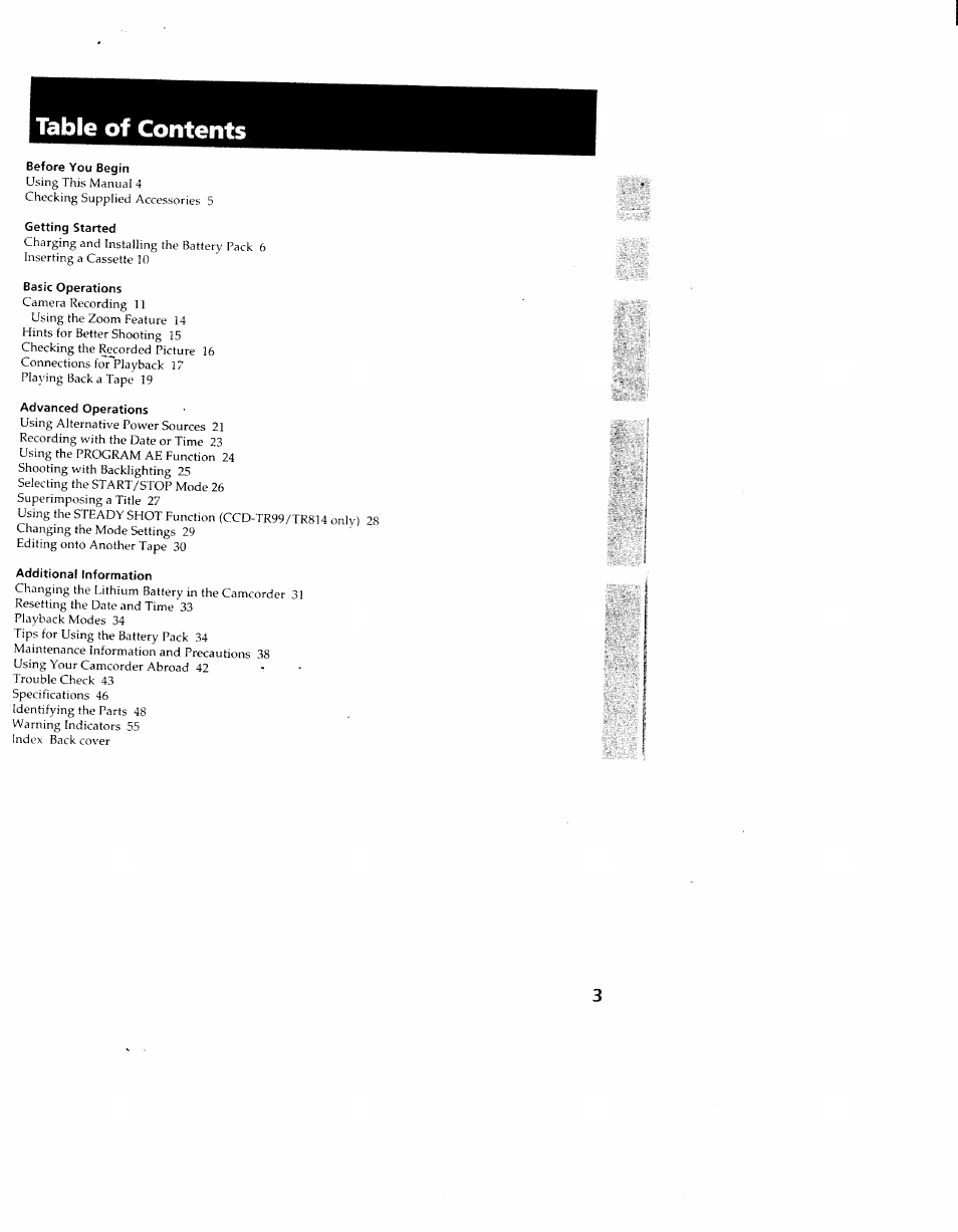 Sony CCD-TR714 User Manual | Page 3 / 56