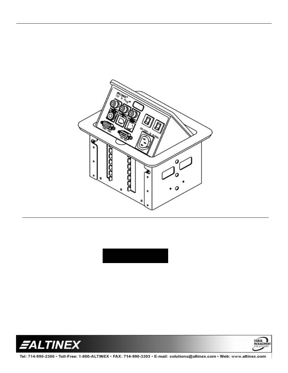 Altinex TNP100UN User Manual | 13 pages