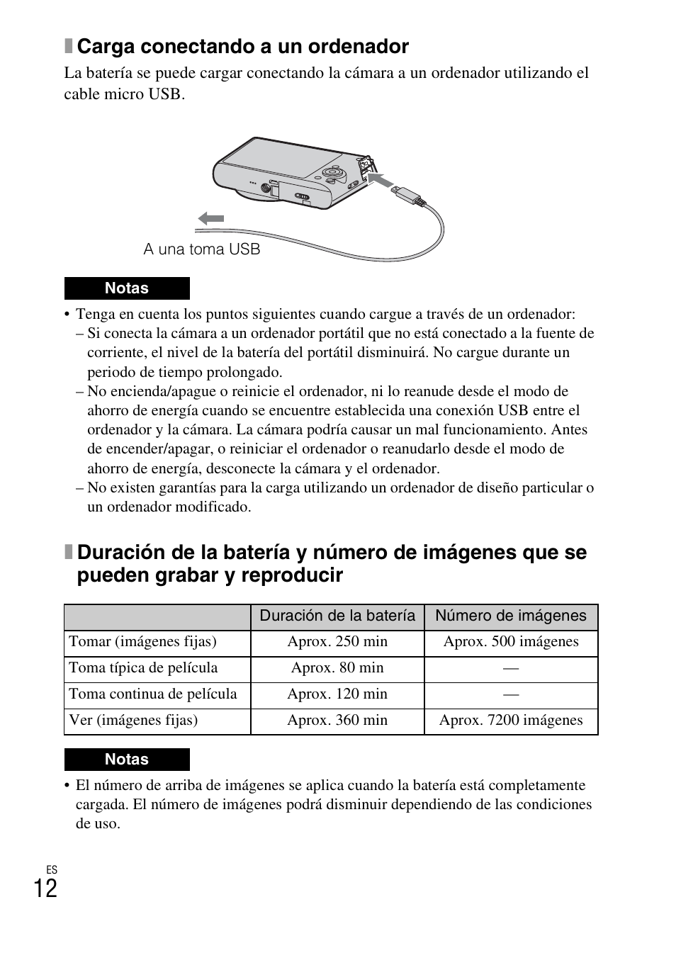 Xcarga conectando a un ordenador | Sony DSC-WX300 User Manual | Page 44 / 68