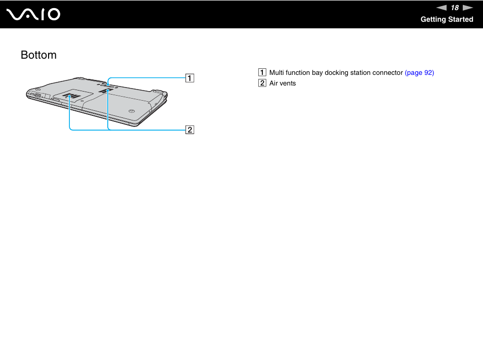 Bottom | Sony VGN-AR170GU1 User Manual | Page 18 / 210