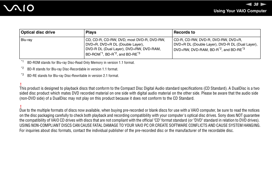 Sony VGN-AR170GU1 User Manual | Page 38 / 210