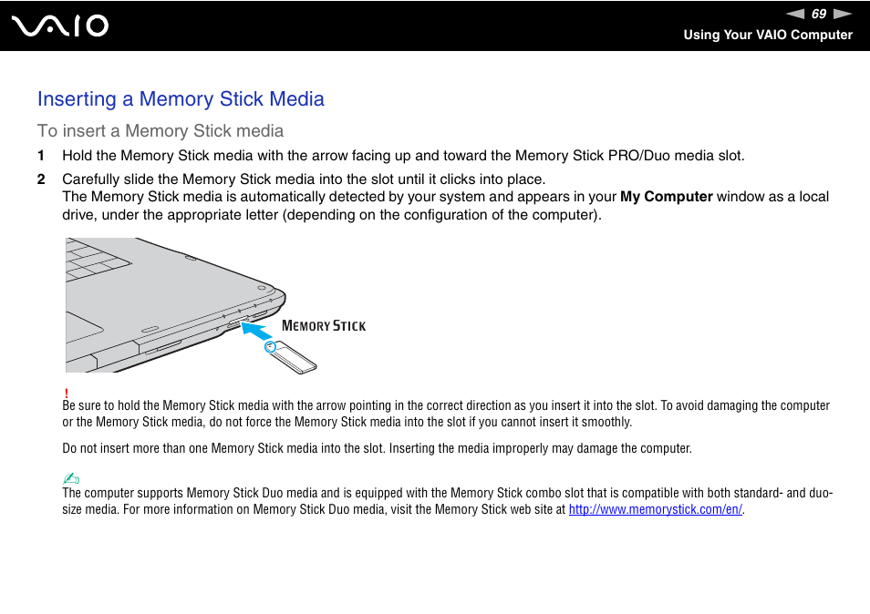 Sony VGN-AR170GU1 User Manual | Page 69 / 210