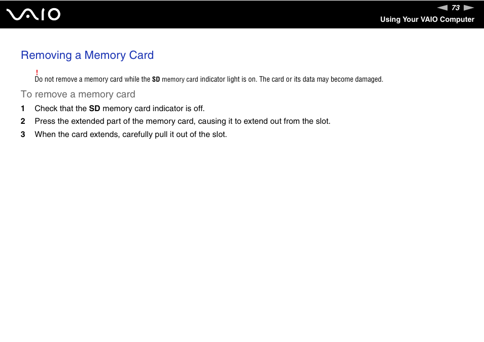 Sony VGN-AR170GU1 User Manual | Page 73 / 210