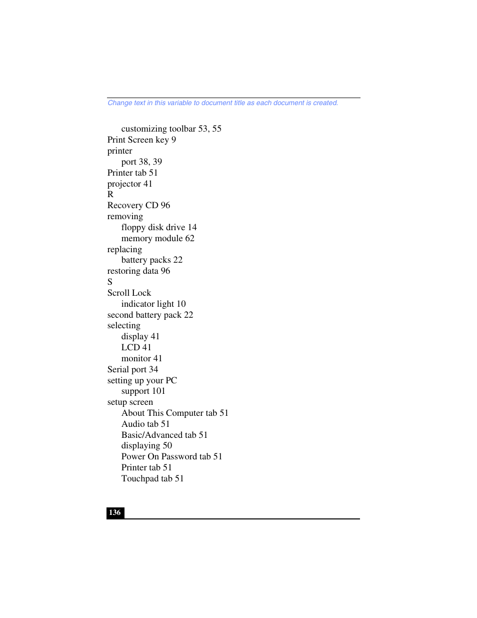 Sony PCG-FX240K User Manual | Page 136 / 138