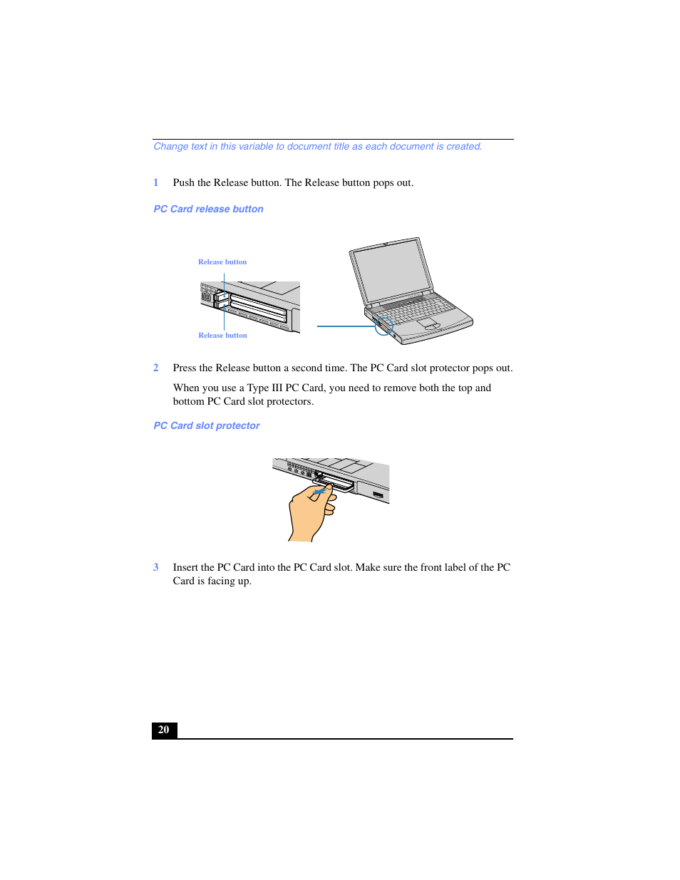 Sony PCG-FX240K User Manual | Page 20 / 138