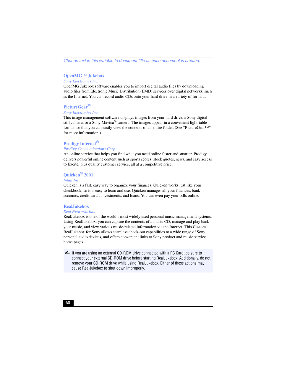 Sony PCG-FX240K User Manual | Page 68 / 138