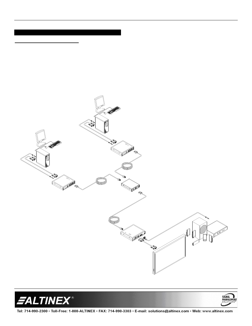 Application diagrams, Diagram 1: typical setup, Switcher | Altinex SW1956CT User Manual | Page 7 / 11