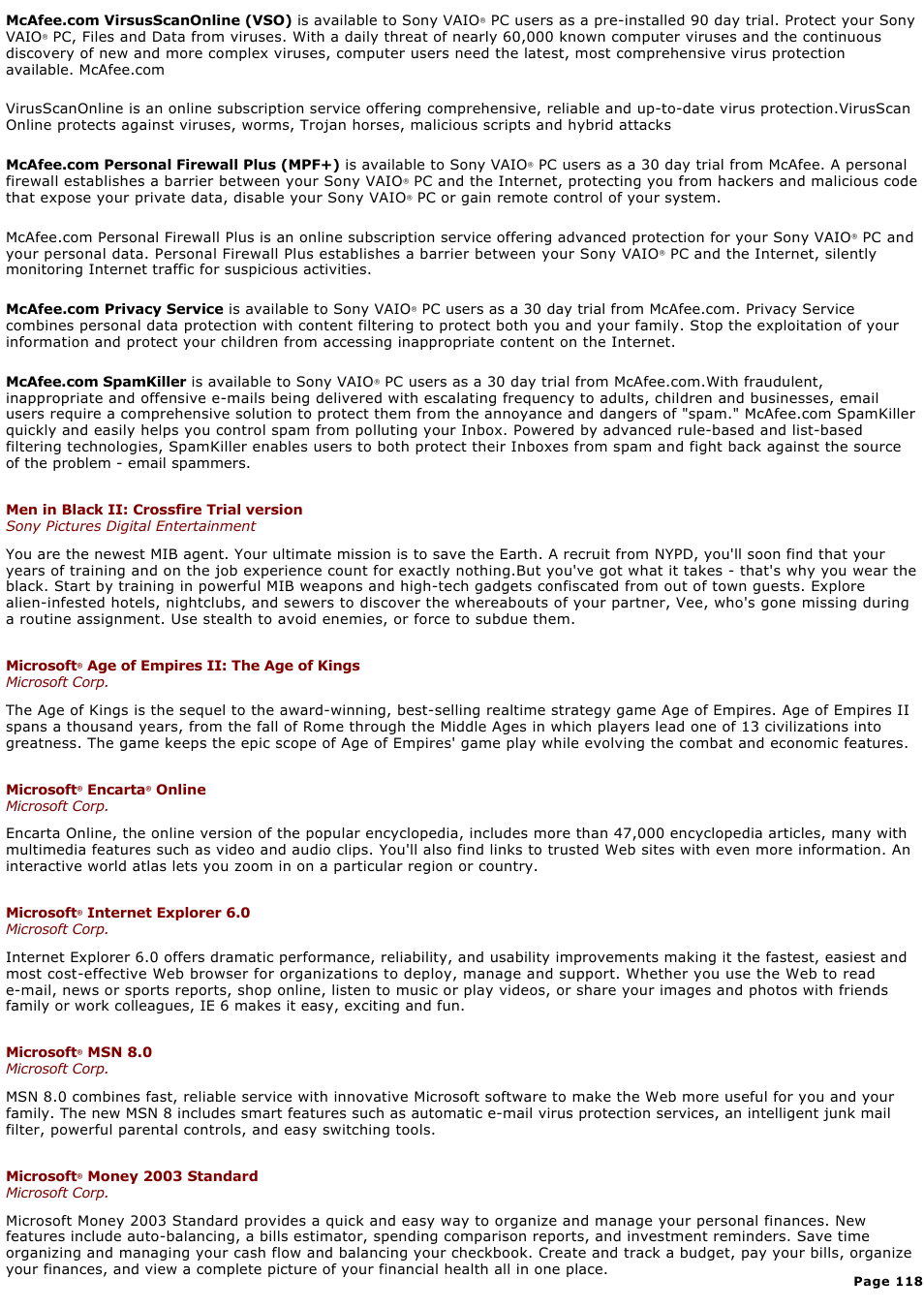 Sony PCG-GRS700K User Manual | Page 118 / 150