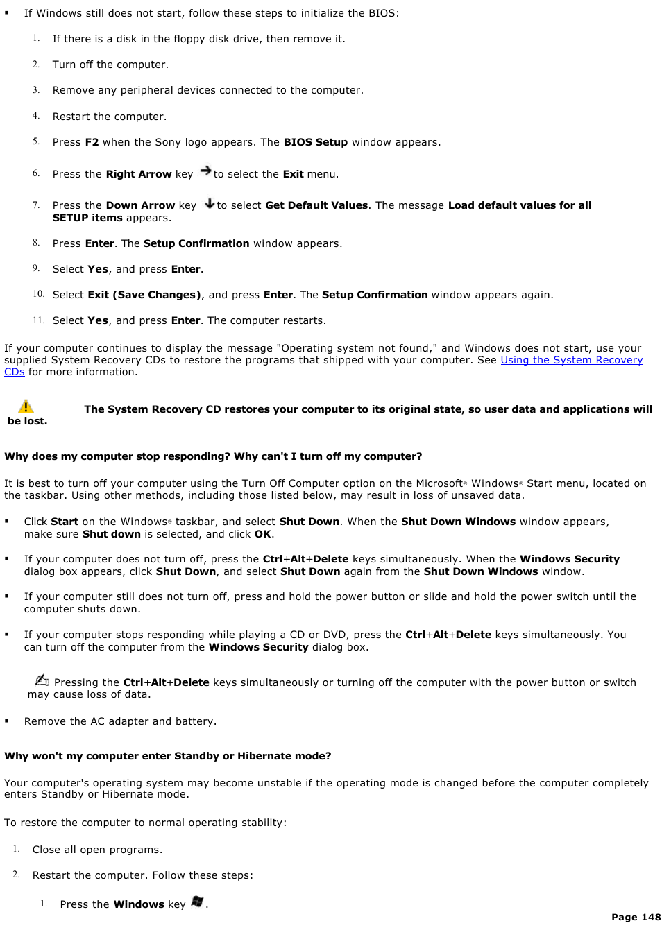 Sony PCG-GRS700K User Manual | Page 148 / 150