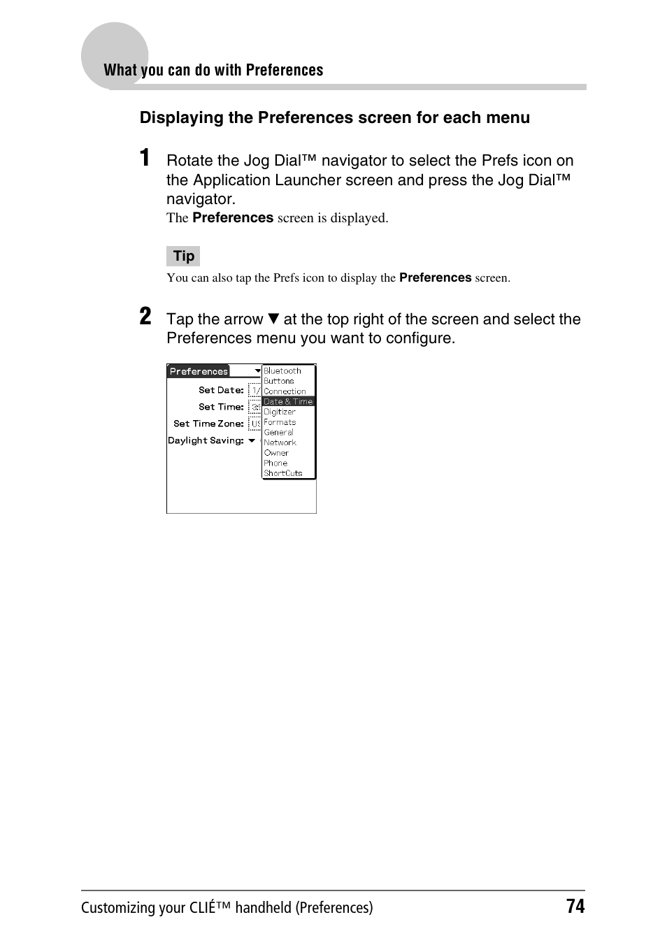 Sony PEG-NX80V User Manual | Page 74 / 200