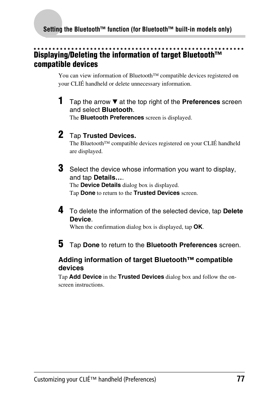 Sony PEG-NX80V User Manual | Page 77 / 200