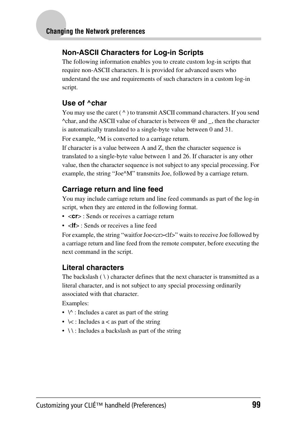 Sony PEG-NX80V User Manual | Page 99 / 200