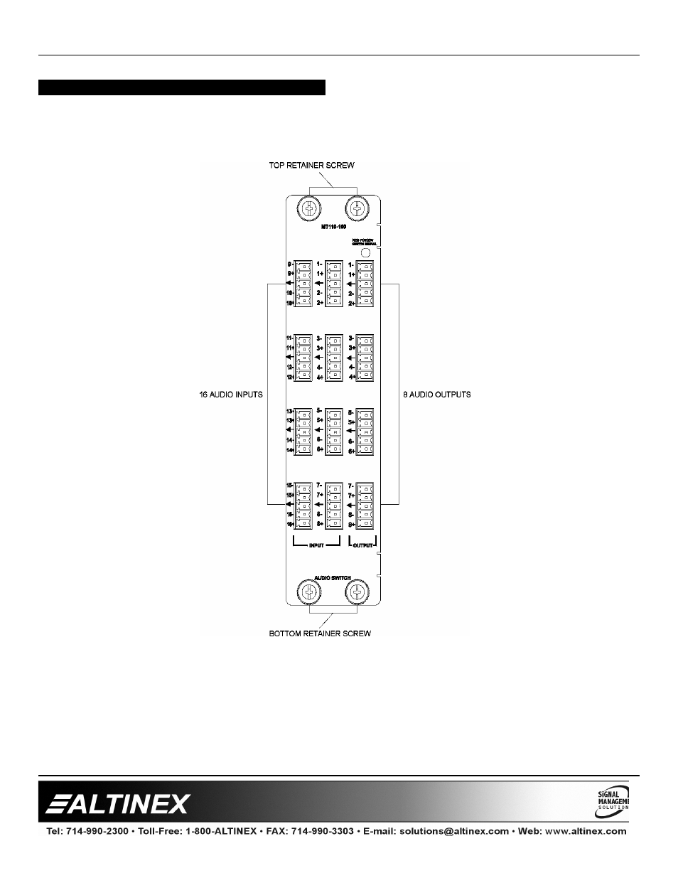 Multitasker | Altinex MT110-100/102 User Manual | Page 5 / 26