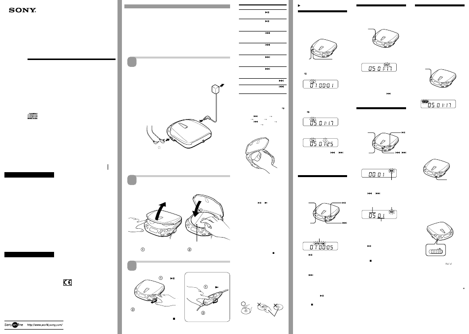 Sony D-E456CK User Manual | 2 pages