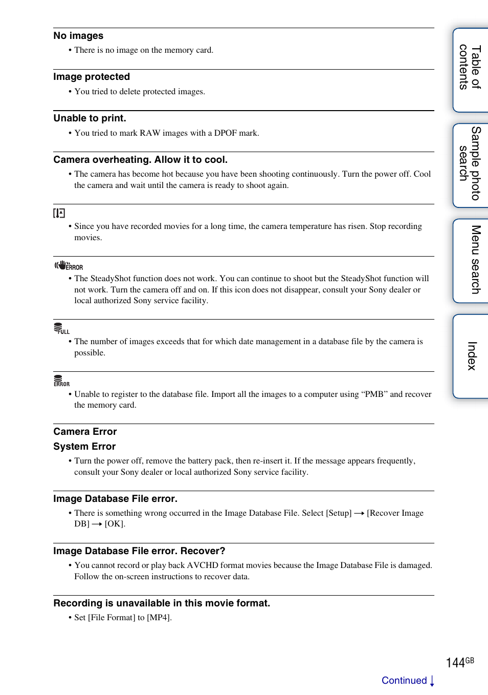 Sony NEX-3 User Manual | Page 144 / 159