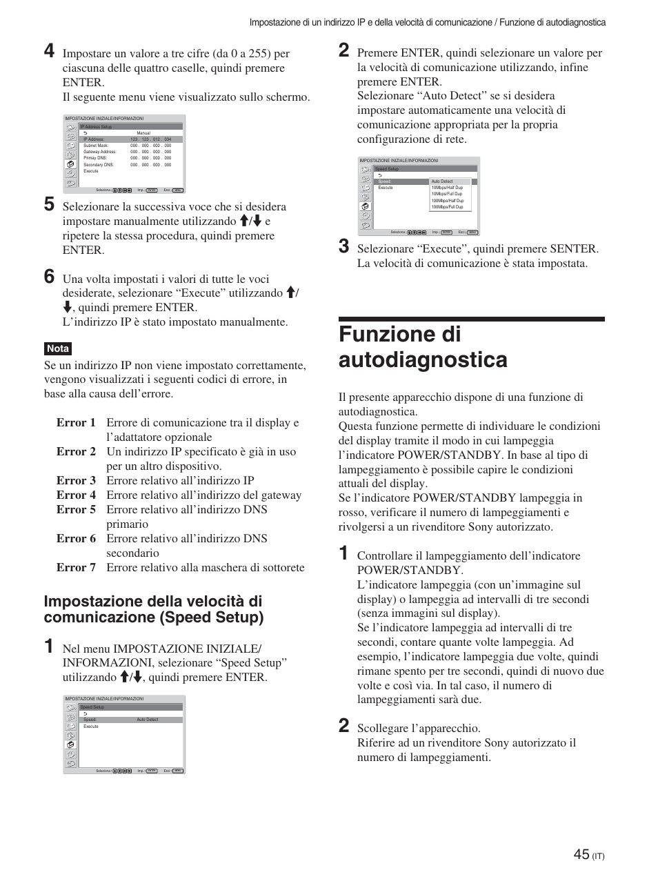 Funzione di autodiagnostica | Sony FWD-42PX2 User Manual | Page 295 / 352