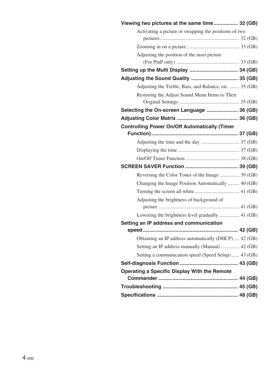 Sony FWD-42PX2 User Manual | Page 54 / 352