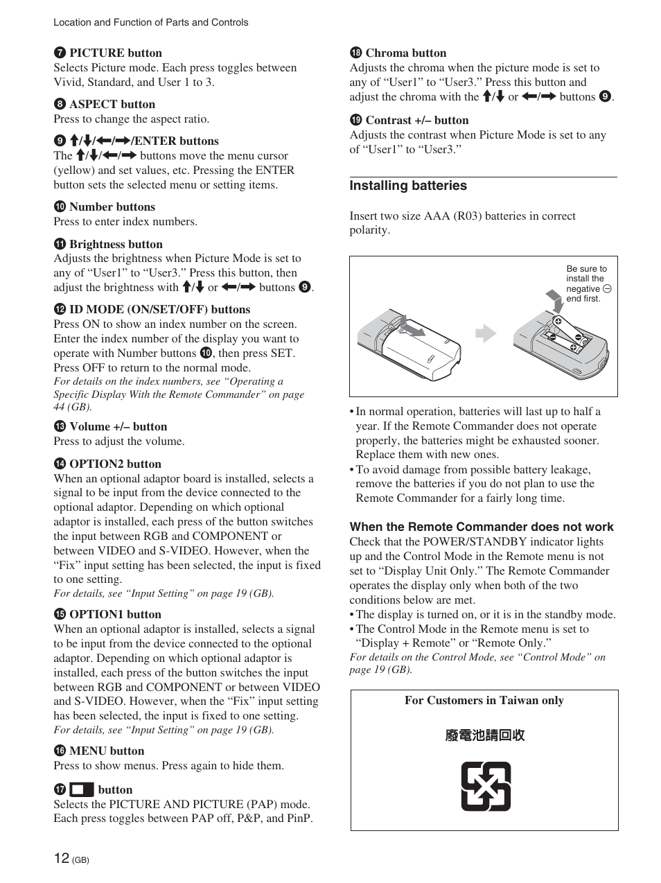 Sony FWD-42PX2 User Manual | Page 62 / 352