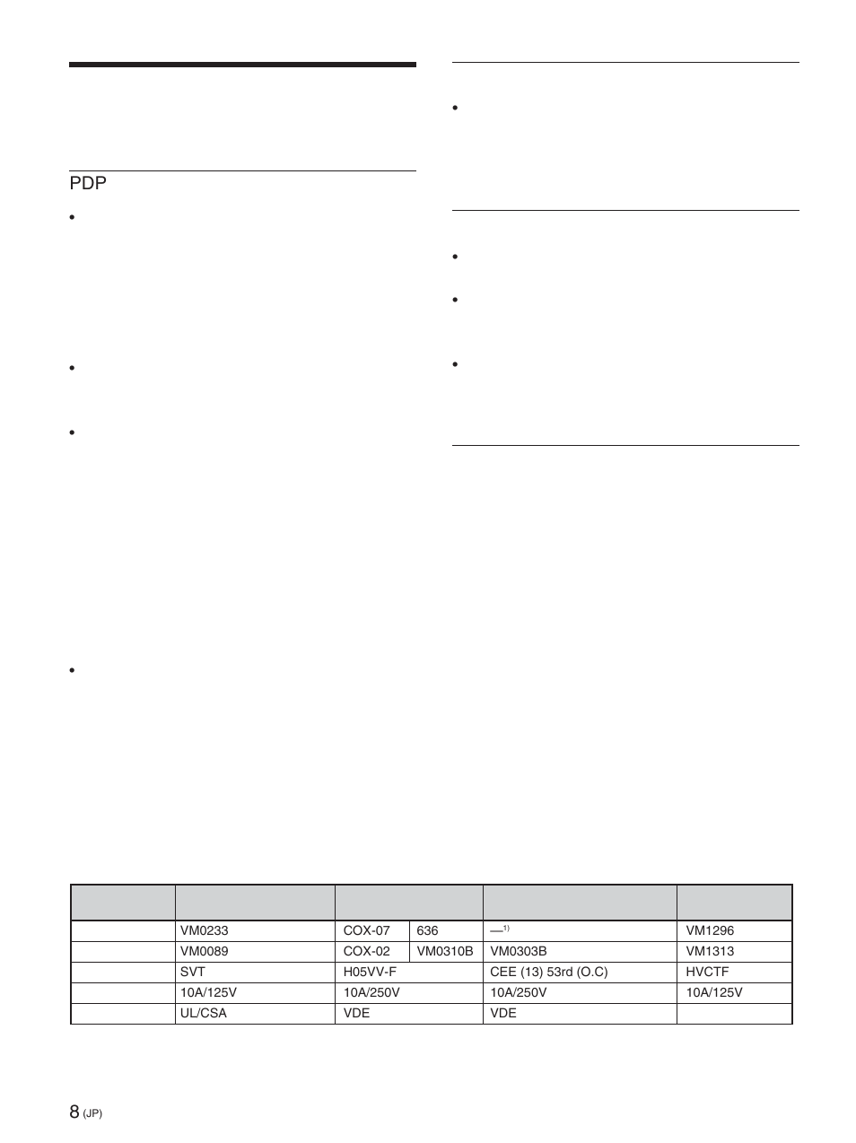本機の性能を保持するために, 本機の性能を保持するた めに | Sony FWD-42PX2 User Manual | Page 8 / 352