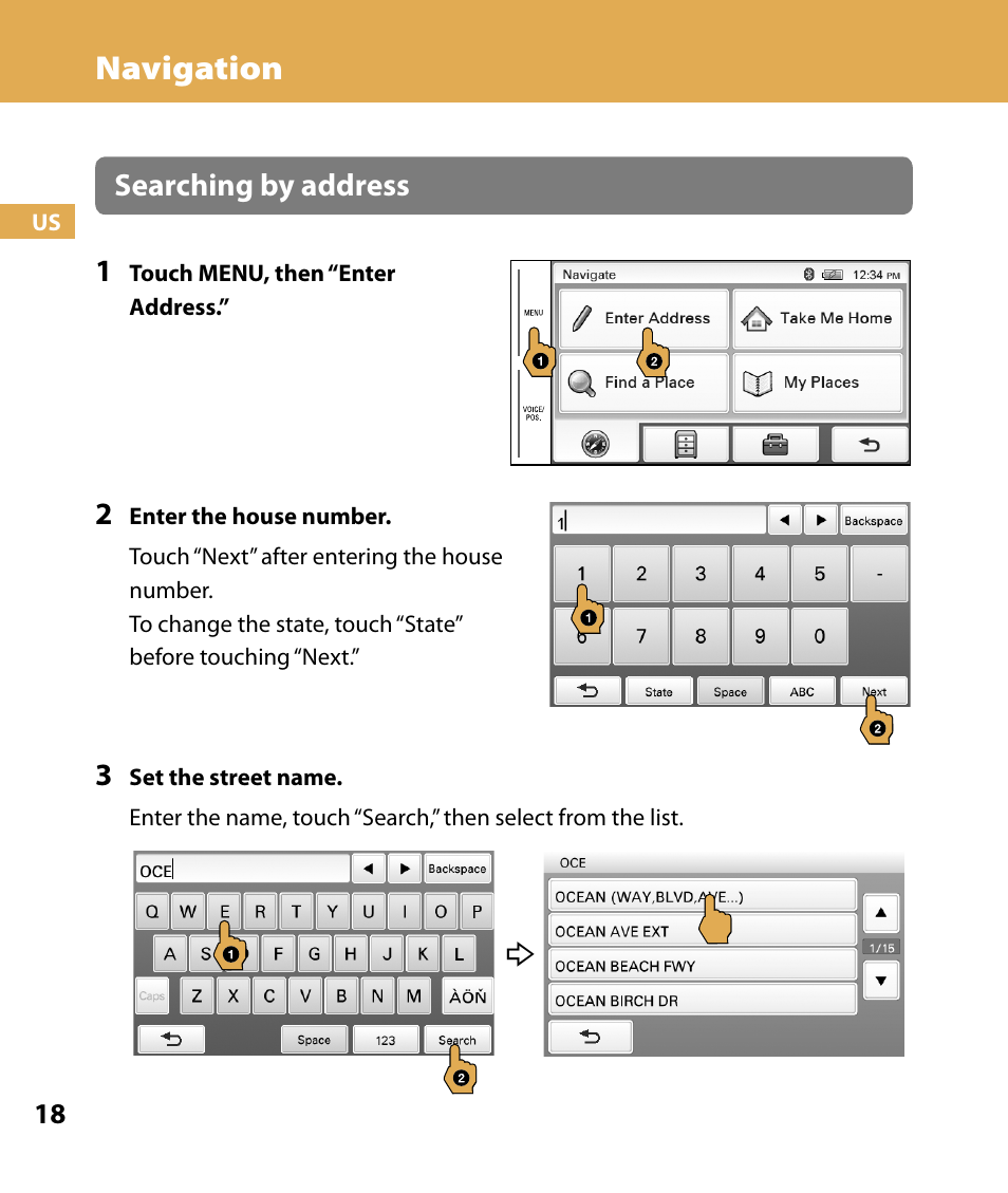 Navigation | Sony NV-U74T User Manual | Page 18 / 104