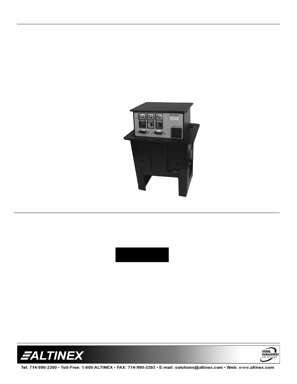 Altinex Pop 'N Plug Interconnect Box PNP200 User Manual | 13 pages