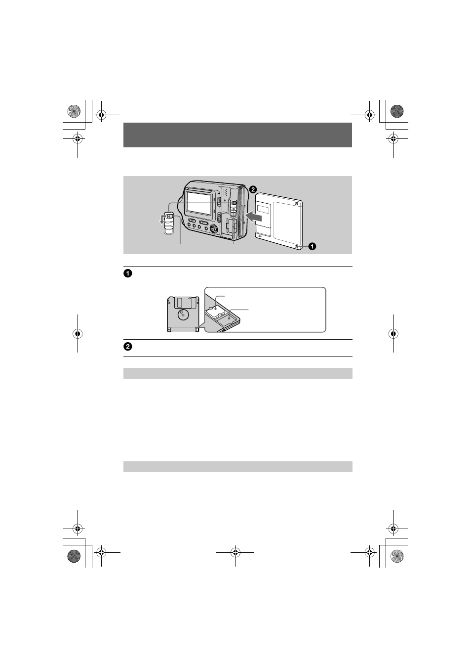Inserting a floppy disk, R (16), T (16 | Sony MVC-FD100 User Manual | Page 16 / 100