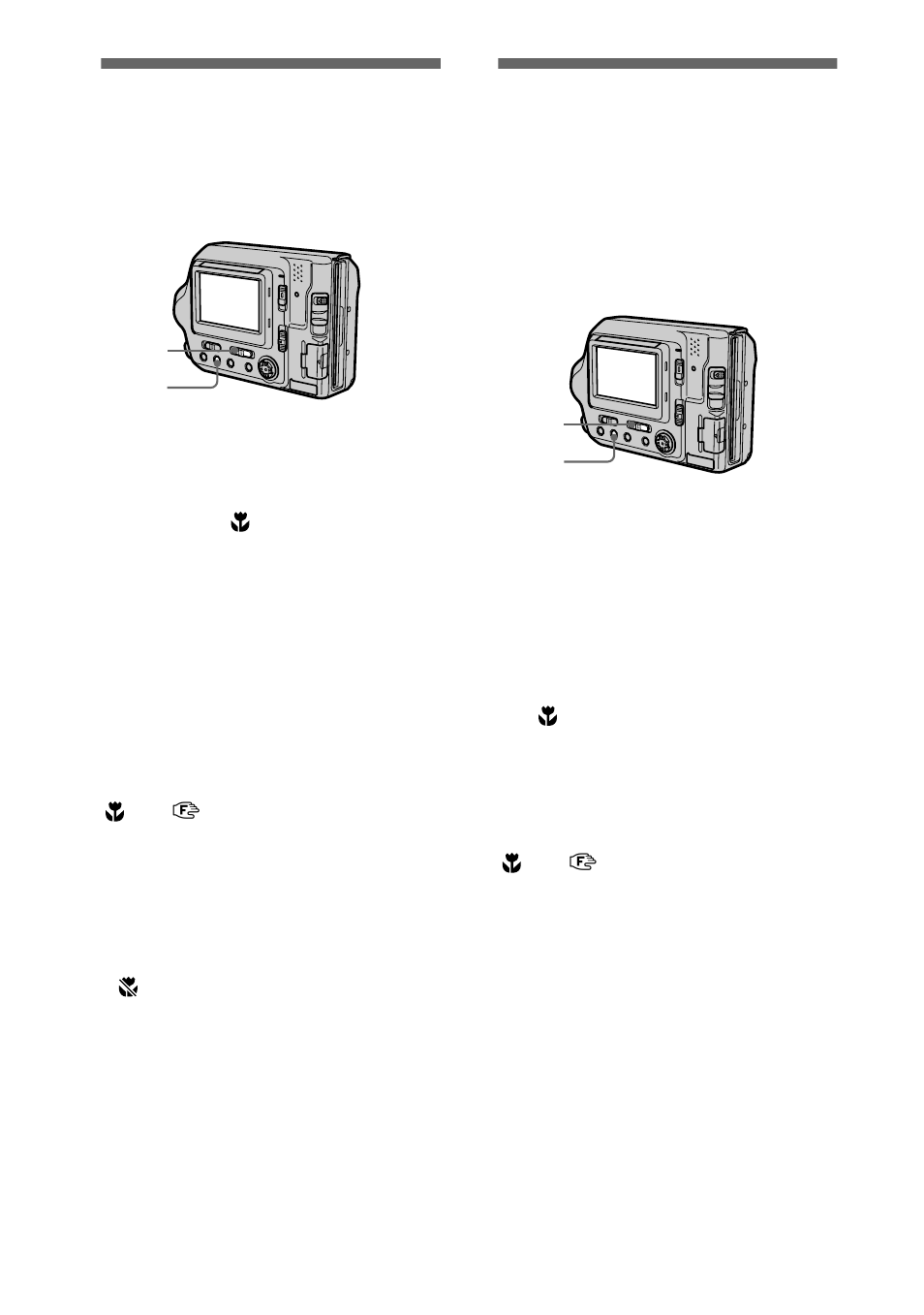 Recording images in macro, Setting the distance to the subject, N (64) | Sony MVC-FD100 User Manual | Page 64 / 100