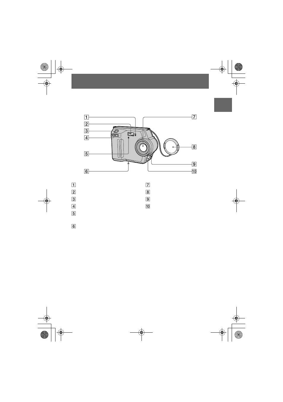 Getting started, Identifying the parts | Sony MVC-FD100 User Manual | Page 7 / 100