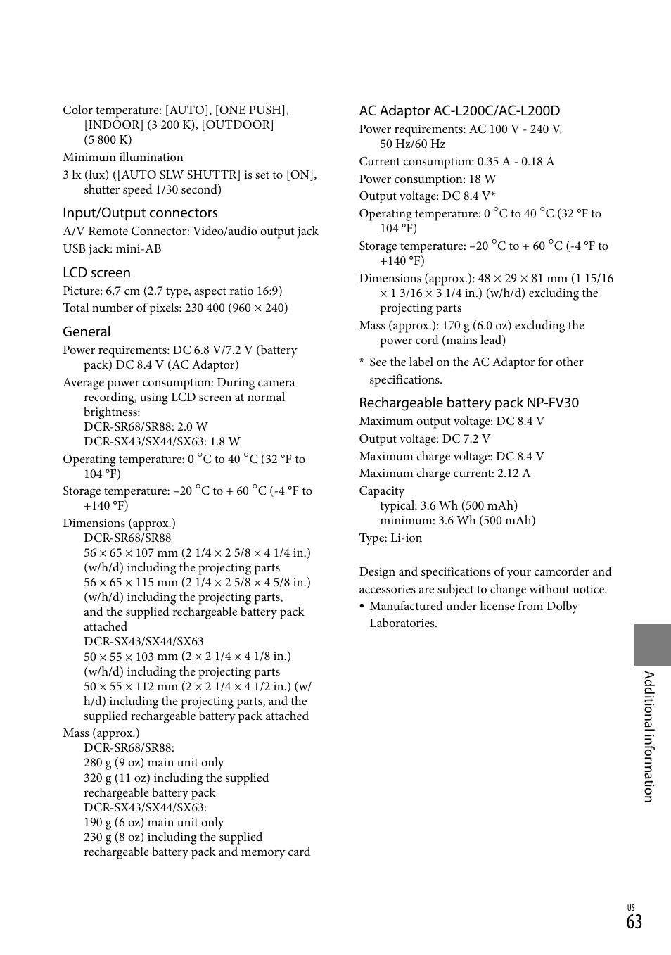 Sony DCR-SX44 User Manual | Page 63 / 139