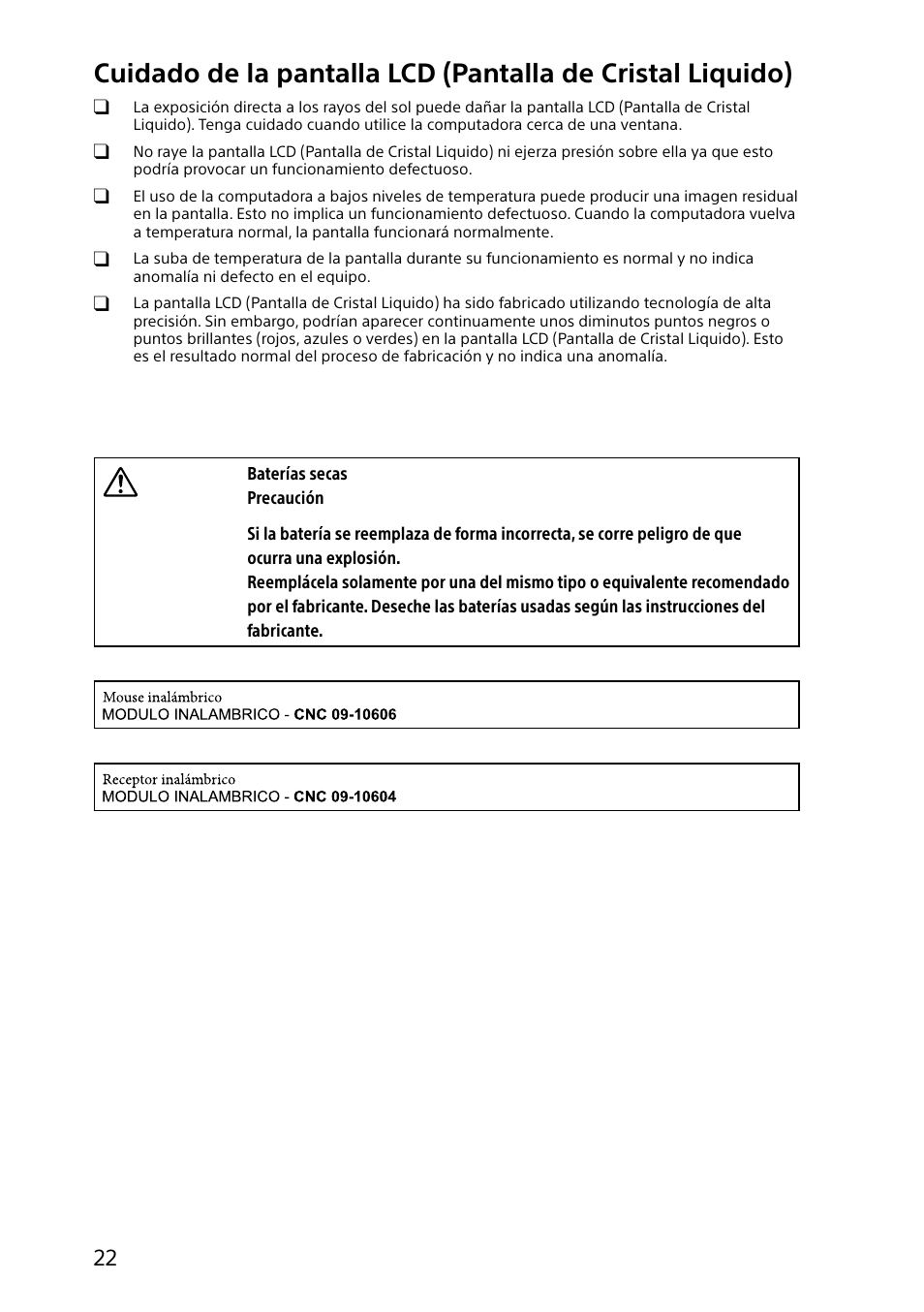 Sony SVL24127CXB User Manual | Page 22 / 36