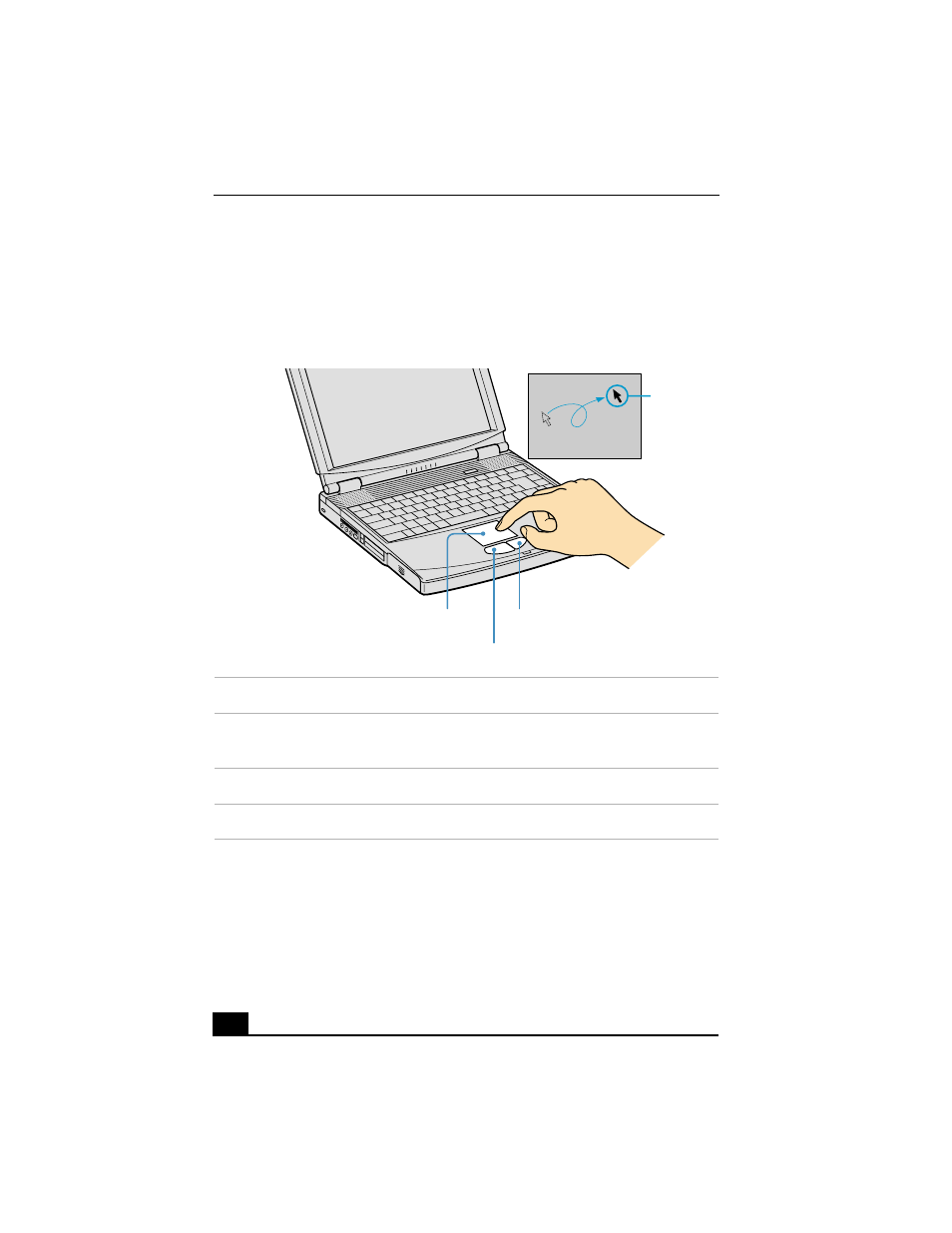 Using the touchpad | Sony PCG-FXA32 User Manual | Page 16 / 114